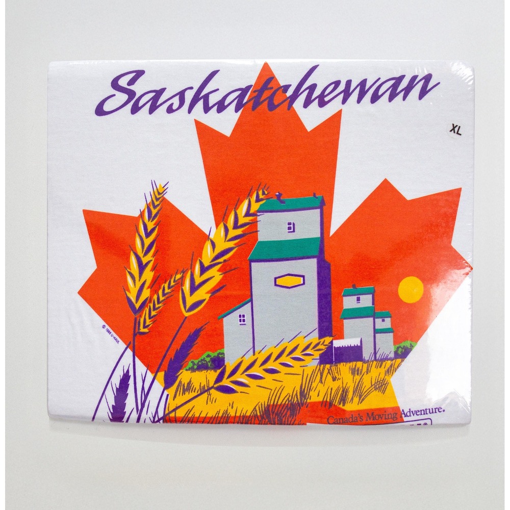 U-Haul Vintage T-Shirt – Saskatchewan XL Canadian Flag / Wheat Fields 1988